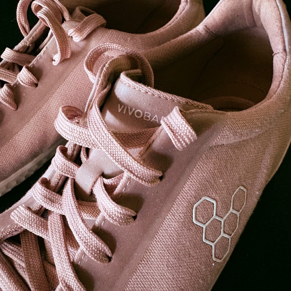 Vivobarefoot sneakers zero drop minimalist misty rose canvas lace up size 40 L
